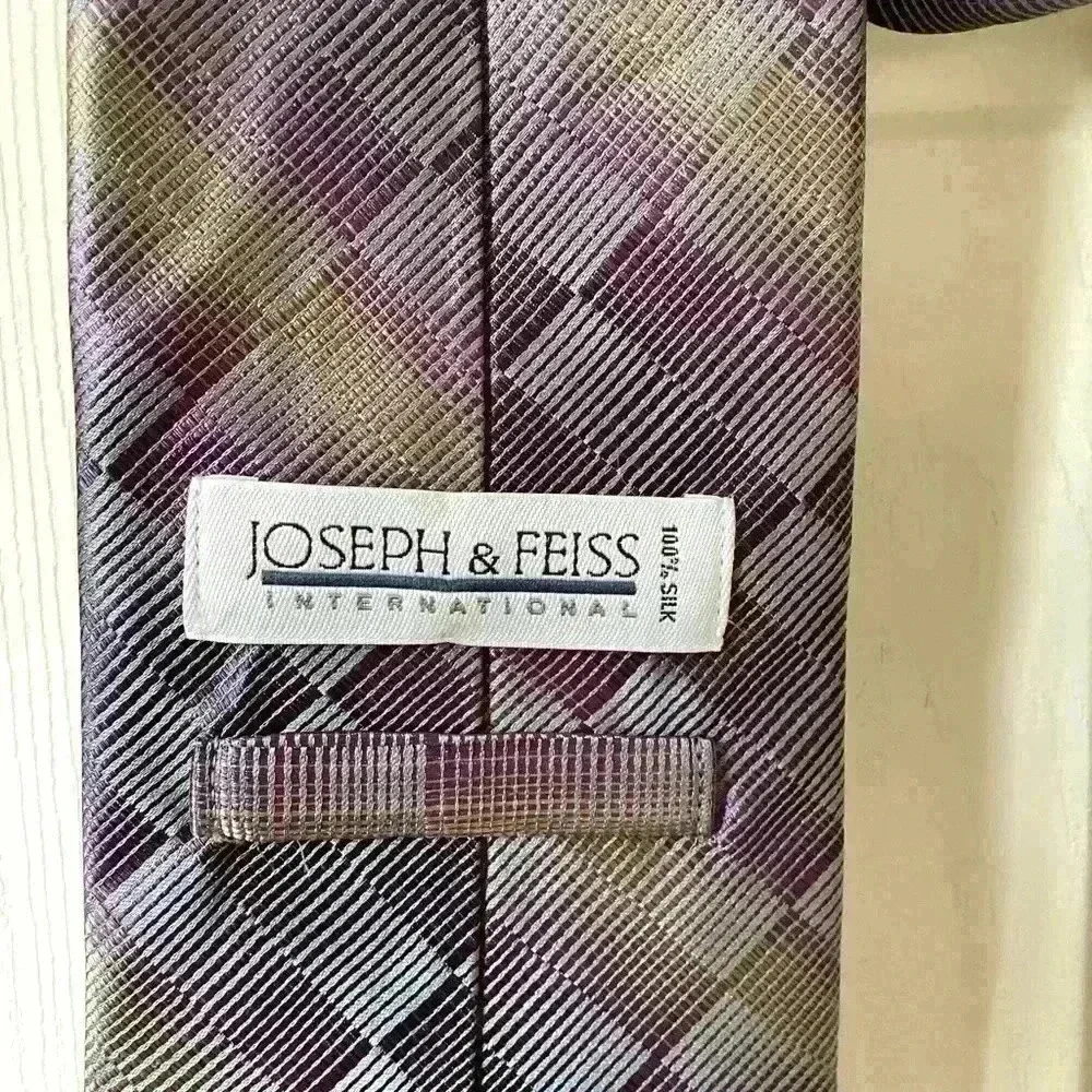 Joseph&Feiss  international 100% silk Purple Arrow Necktie
